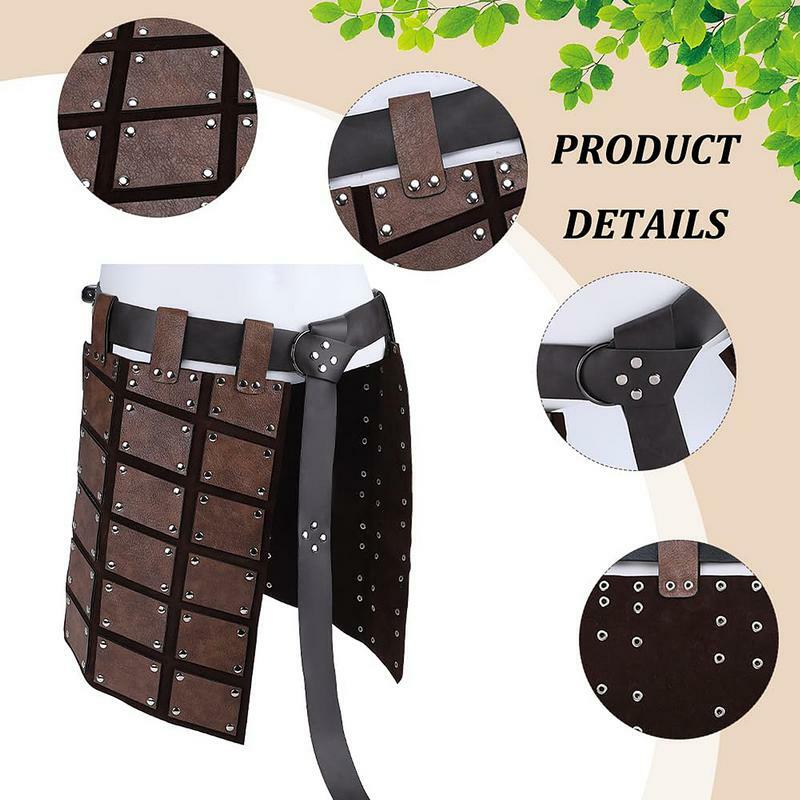 Medieval Thigh Belt Retro Double Sides Waist Protector Thigh Protection For Men Realistic Medieval Cosplay Costume For Party