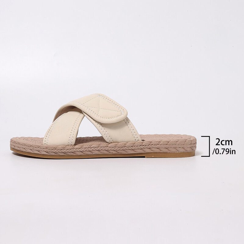 Women Indoor Slippers Home Flax Slides Women Summer Flat Shoes Woman House Floor Slippers Breathable Lovers Bedroom Ladies Shoes
