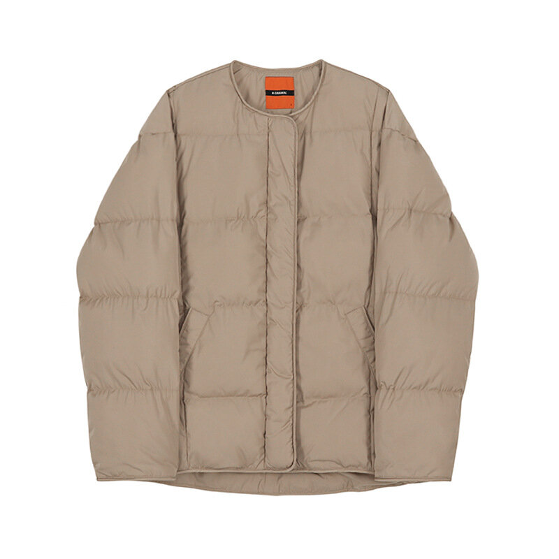 Jaqueta de algodão grosso masculina gola alta jaqueta curta, terno de pão solto para menino, roupa de algodão versão coreana, inverno