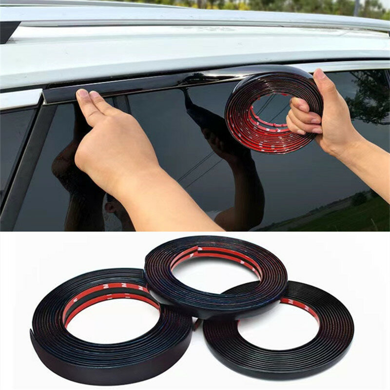 Car Styling Universal Auto Window Edge Protector Trim Black Silver Body/ Door Anti-scratch Protection Strip Car Sticker Decorate