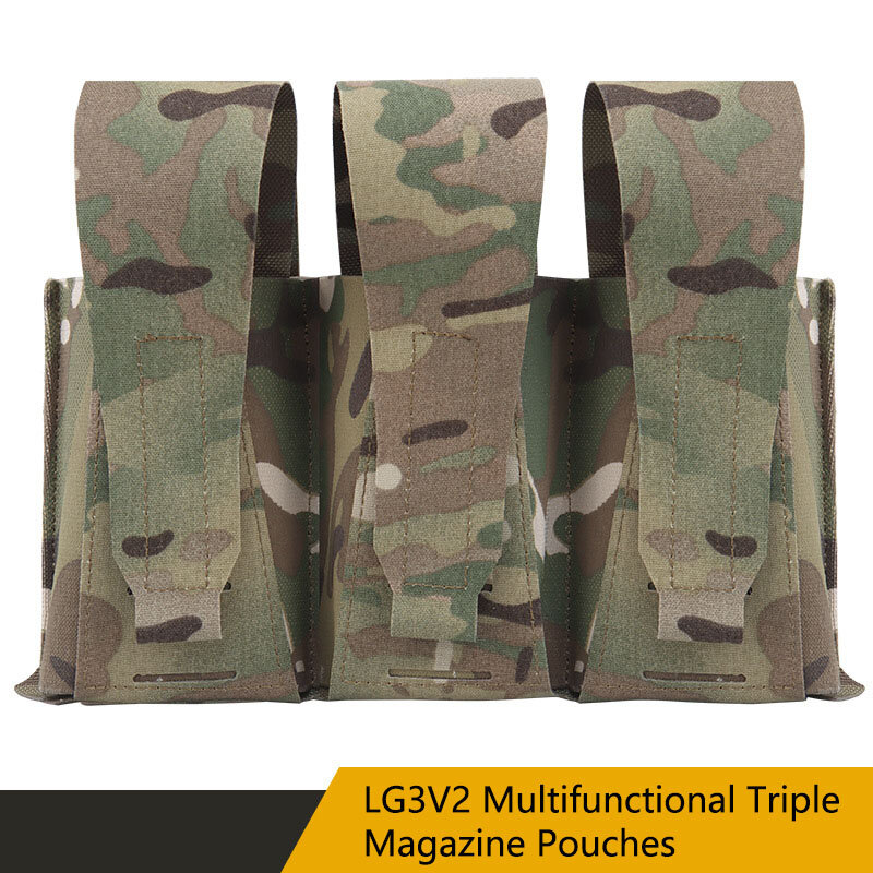 Multifuncional Triplo Magazine Pouch, adaptar-se a qualquer equipamento tático equipado com 2,5 "Standard Buckles, LG3V2