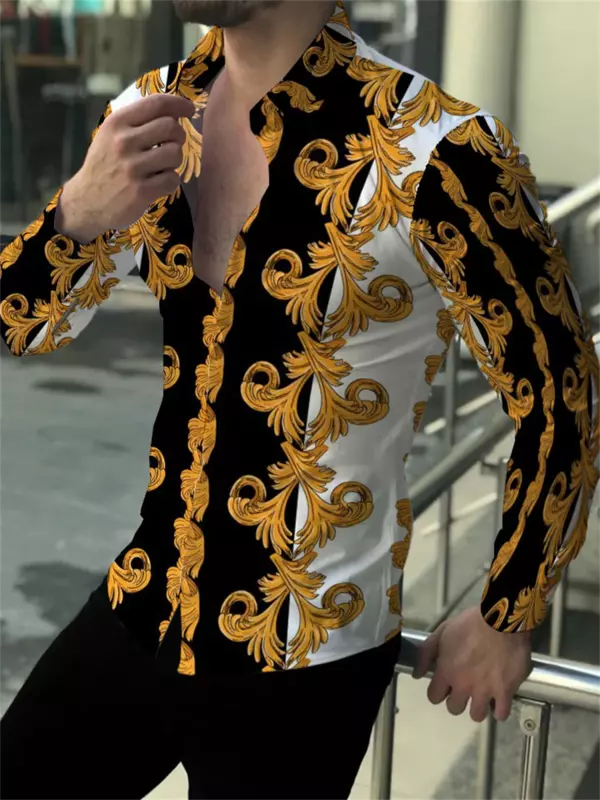 Роскошный мужской костюм 2023, Повседневная Уличная Удобная рубашка из мягкого материала с лацканами и пуговицами для свадьбы, вечеринки