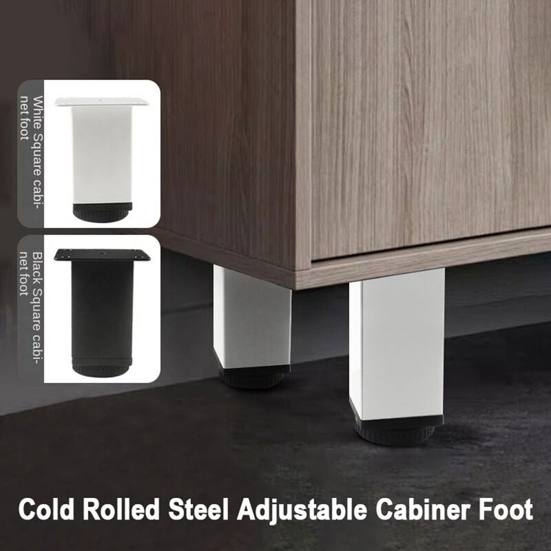 Pernas de móveis de aço laminadas a frio, Altura ajustável, Pés de mesa, Substituição da perna do sofá-cama