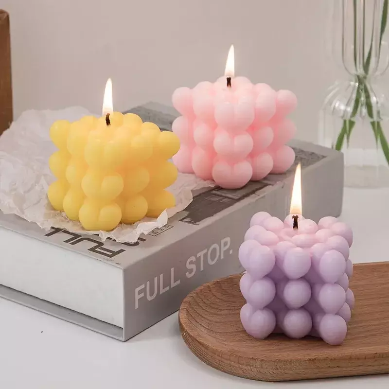 Love Cube Silicone Mold for Handmade Candle Plaster Soap Epoxy Resin Chocolate Decoration Gypsum Ice DIY Baking Mould