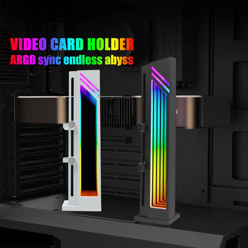 Jumpeak-ARGB Sync Effect Computer Video Card Holder, Suporte de Cartão Gráfico, Suporte Anti-drop, Acessórios para PC, GPU, VGA, 5V
