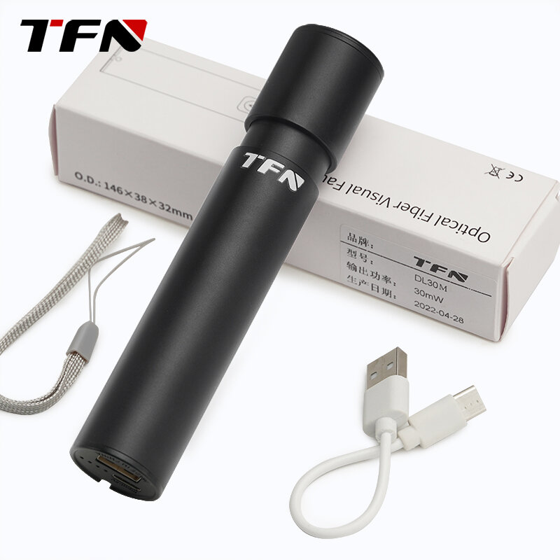 TFN DL15M Tester per cavi in fibra ottica VFL 15KM ricarica penna a luce rossa localizzatore visivo di guasti