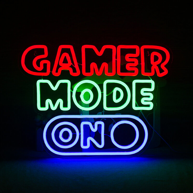 Tryb Gamer na Neon kolorowe diody Led Neon na dekoracje ścienne Usb lampa neonowa Up znaki do sypialni domu gry nastolatki pokój dekoracja baru
