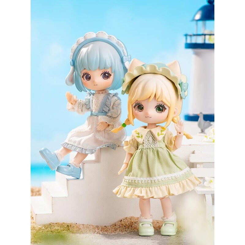 Liroro Summer Island Series Ob11 1/12 Bjd Dolls Blind Box Mystery Box  Toys Cute Action Anime Figure Kawaii Designer Model Gift
