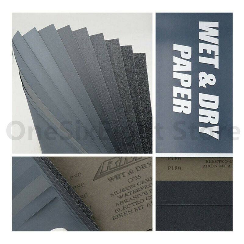 Carta vetrata bagnata e asciutta carta vetrata Super Fine grana 80 #-2500 # Sandpapers RMC CP35 230x280mm