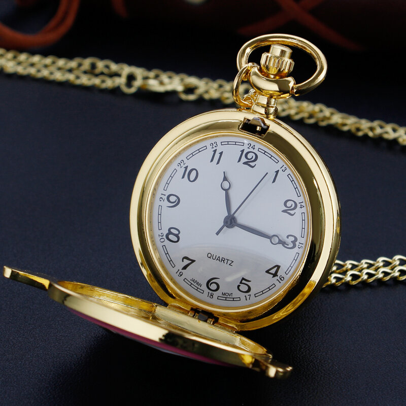 Modne studenckie zegarki kwarcowe z wisiorek Retro śliczne złote zegarki z łańcuszkiem gorące prezenty dla kobiet