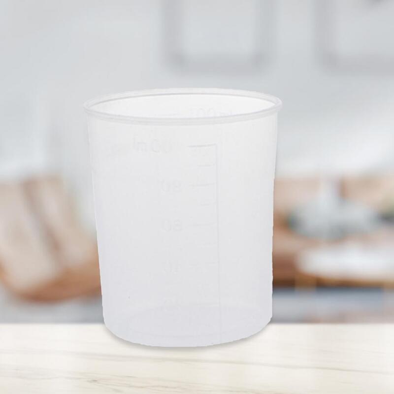 Vidrio de medición de plástico apilable reutilizable, taza de báscula de laboratorio lavable, 100ML