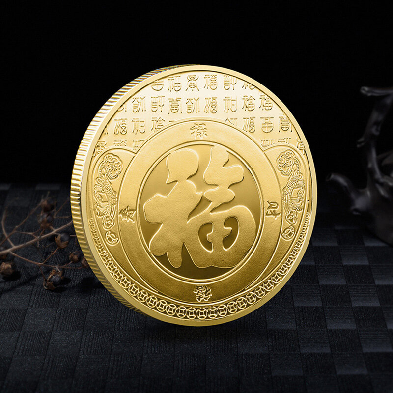 Eagle Symbol Lucky Coin, Mascote comemorativo da sorte, moedas de ouro coloridas, lembrança colecionável, presentes da coleção 2022