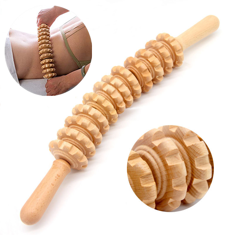 Wood Therapy Scraping Massage Roller Body Massager Lymphatic Drainage Tool Muscle Relaxing Acupuncture Massager Beauty & Health