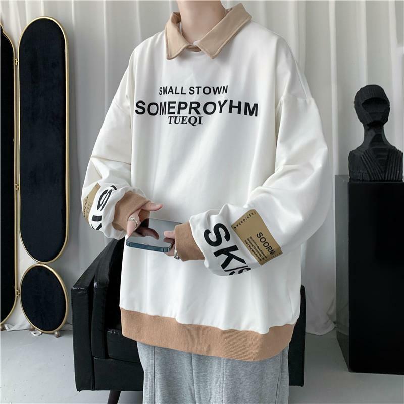 Ins Mode Oversized Lente Herfst Hip Hop Losse Casual Polo Shirt Lange Mouw High Street Streetwear Kleding 2022 Nieuwe