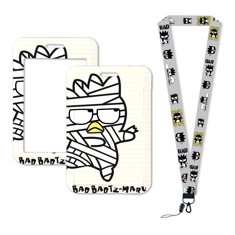 W Sanrio Lanyards Card Neck Strap Lanyards Holder BADTZ-MARU Hang Rope Accessories Boys ID Badge Holder Keychain