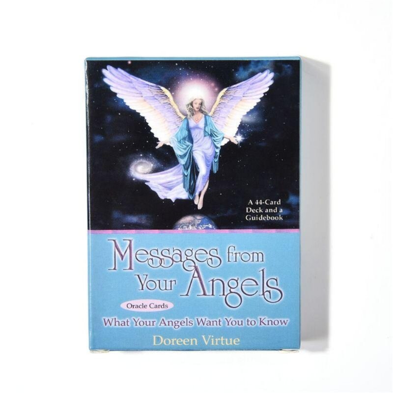 Cartas de oráculo de 44 piezas, mensajes de tus ángeles: lo que tus ángeles te quiero saber, 11x6,5 cm