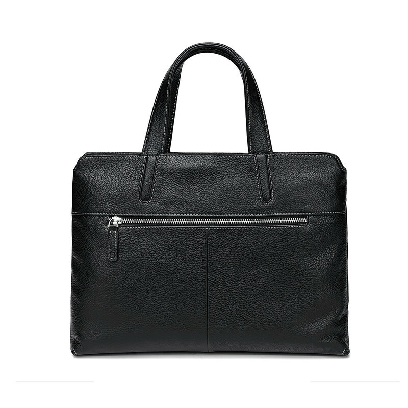 Jeansowa BISON nowa luksusowa prawdziwa skórzana męska teczka biznesowa miękka skóra bydlęca męska torebka na ramię torba na praca w biurze laptopa