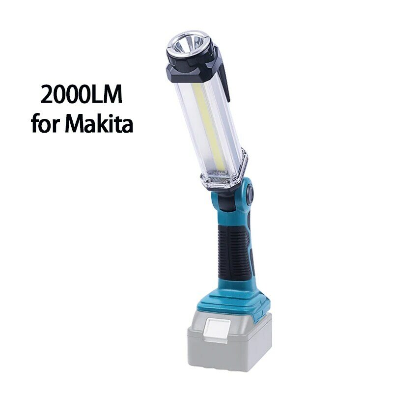 Led Werklamp Voor Makita 14.4V-18V Lithium Batterij 2000lm Usb Zaklamp Nieuwe Draagbare Zaklamp