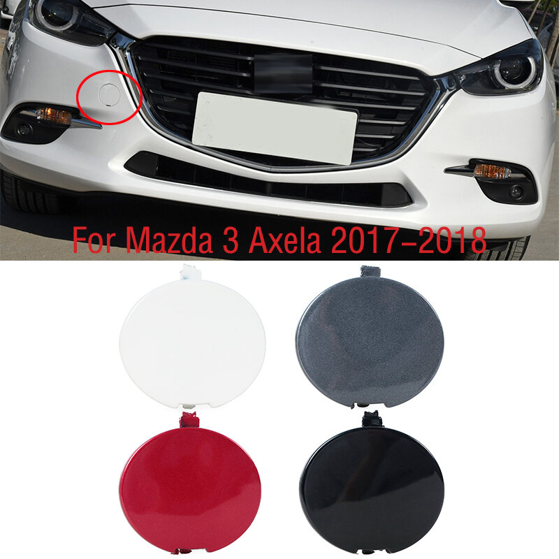 Capuchon de couverture de crochet de remorquage de pare-chocs avant de voiture, couvercle d'oeil de remorquage de remorque pour Mazda 3 Axela 2017 2018 B63B-50-A11-BB B63B50A11BB
