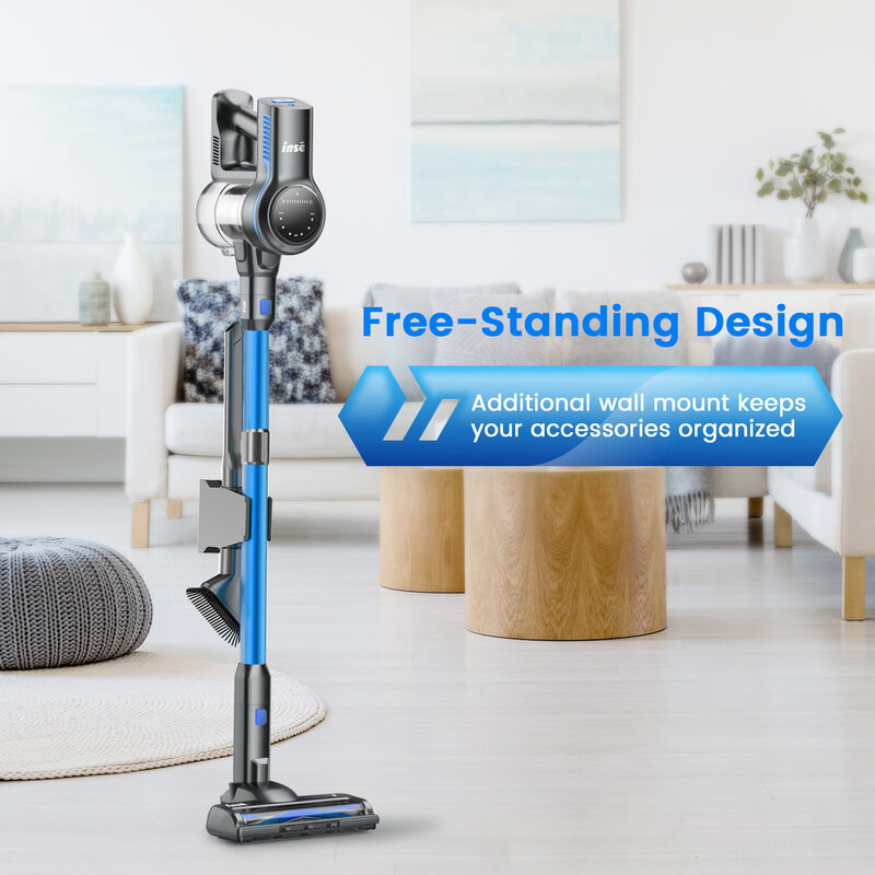 INSE S7P 26KPa 265W Stick Cordless Vacuum Cleaner, up to 45mins Runtime, 6-in-1 Stick Vac for Hardwood Floor Pet Hair Home Car