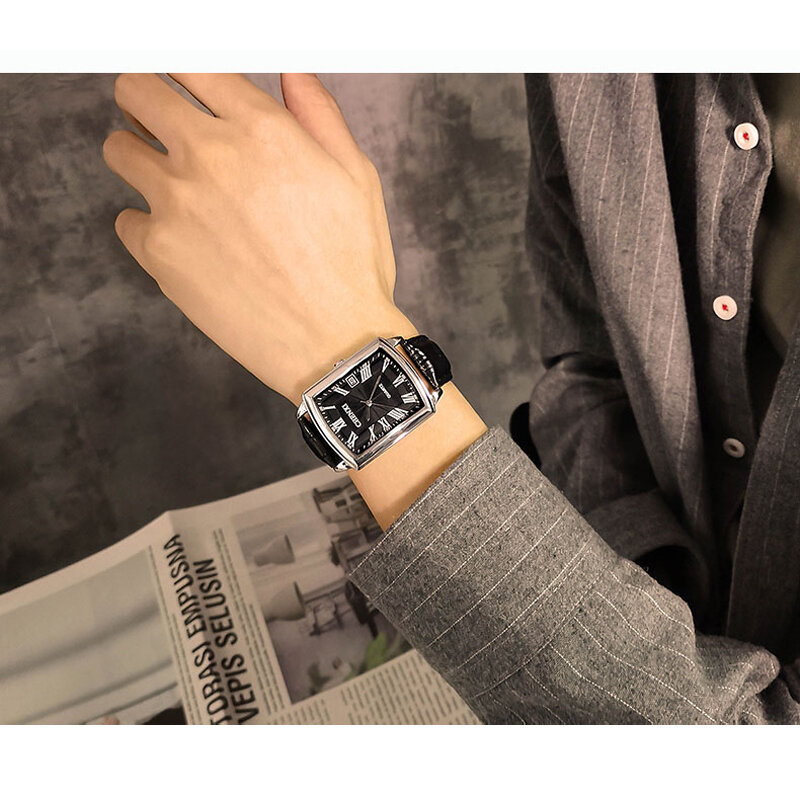 Chenxi-Relógio de quartzo ultrafino impermeável para homens e mulheres, relógios de couro de luxo para amantes, marca de alta qualidade, presente elegante
