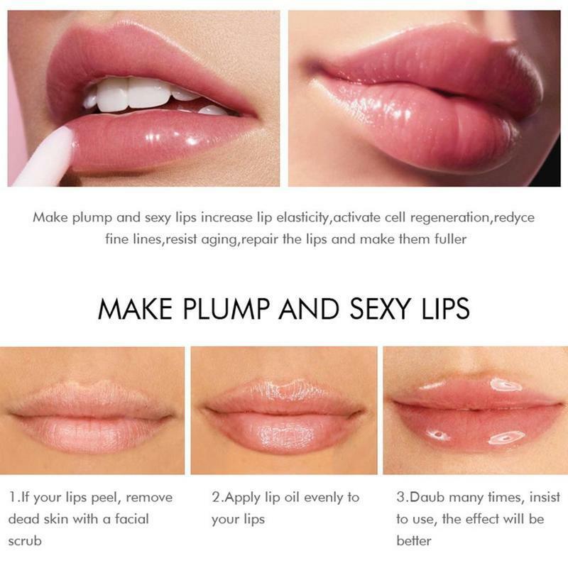 Mini Cápsula Lip Gloss, Plumping Líquido, Hidratante Beleza Cosméticos, Maquiagem Gloss, Brilhante, D6u3