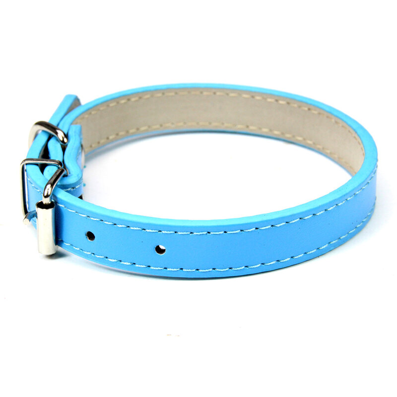 Soft Leather Solid Dog Collar Adjustable Puppy Neck Strap Safe Collars for Small Medium Big Dog Kitten Necklace Cat Accessories