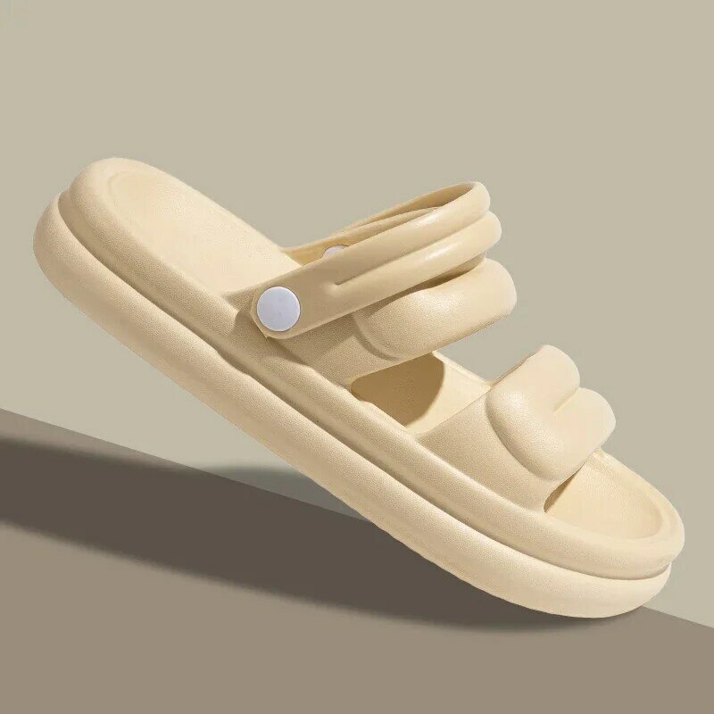 Zapatillas de baño de suela gruesa para mujer, sandalias de Interior de EVA de suela suave a la moda, chanclas para hombre