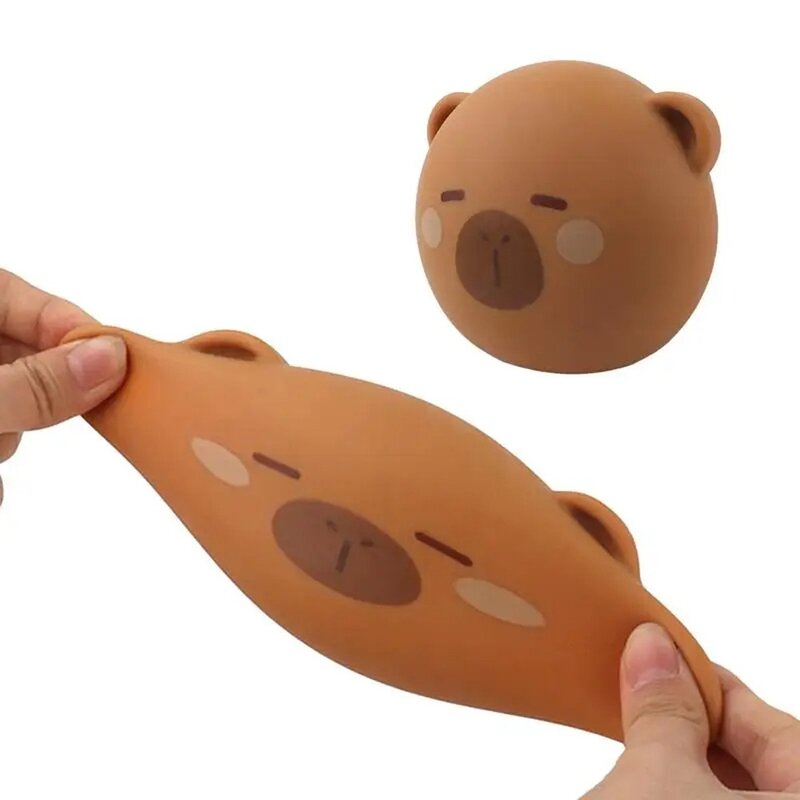 Capybara juguete de dibujos animados para apretar, suave, elástico, rebote lento, fiesta para niños