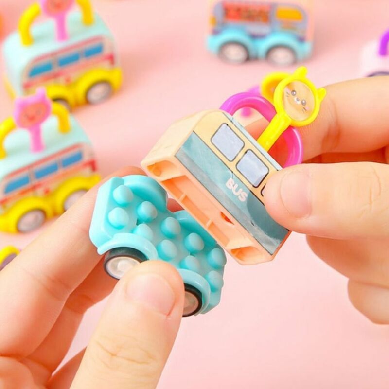 Bus DIY Puzzle Car Toys Vehicles Random Color Early Educational Key Matching Toy Key Lock Lock Head Car Children