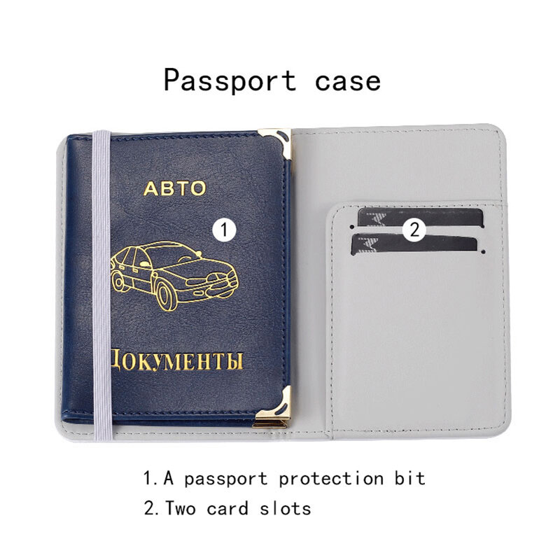 New Custom Double Sided Color Photo Travel Passport Wallet Multi Card Slot Bag Ladies Men's PU Passport Holder Christmas Gift