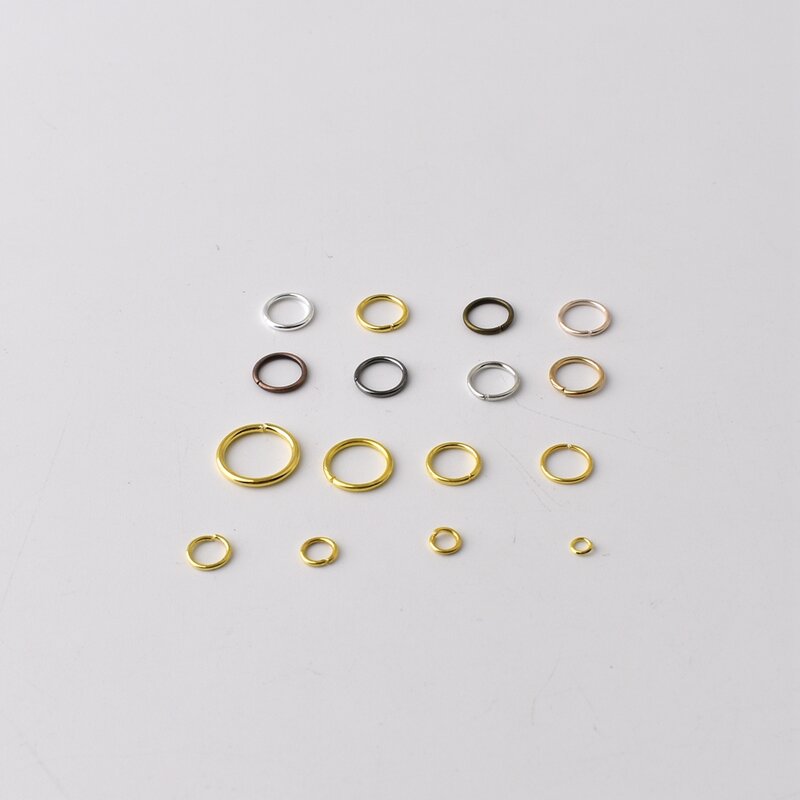 100-200 sztuk/partia 3-8mm pojedyncze pętli otwarte Jump pierścienie dzielone pierścienie złącza do tworzenia biżuterii dostaw Diy Handmade akcesoria
