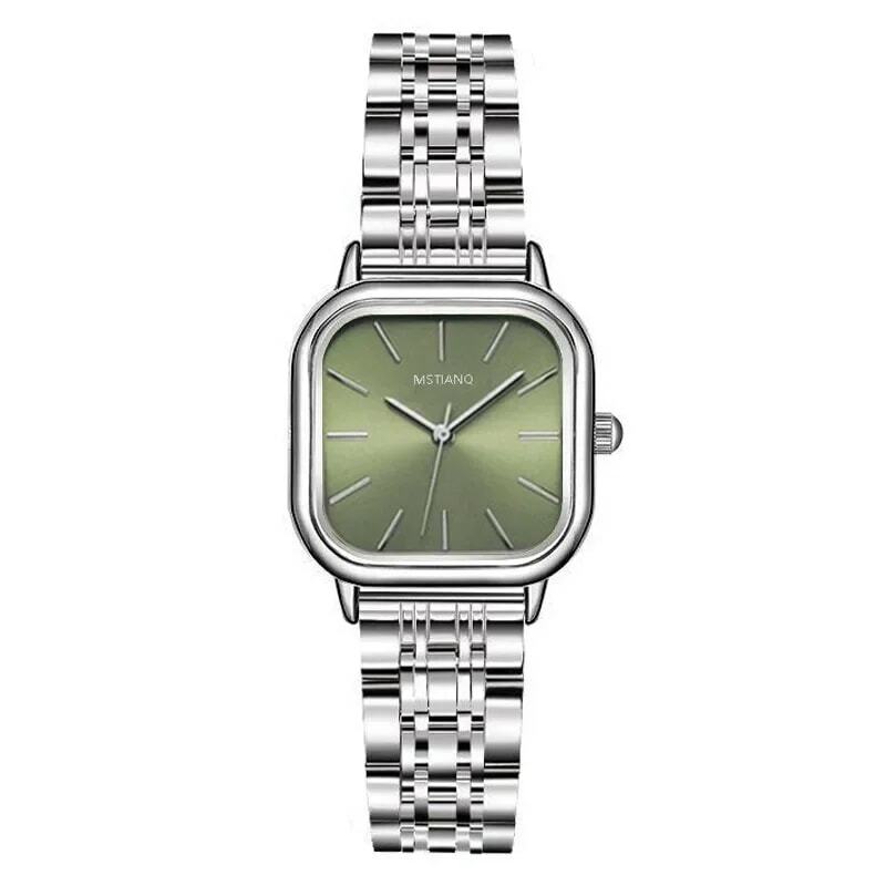 Jam tangan wanita mewah jam tangan Quartz wanita sabuk baja Fashion merek Top hadiah cantik jam tangan pengiriman gratis