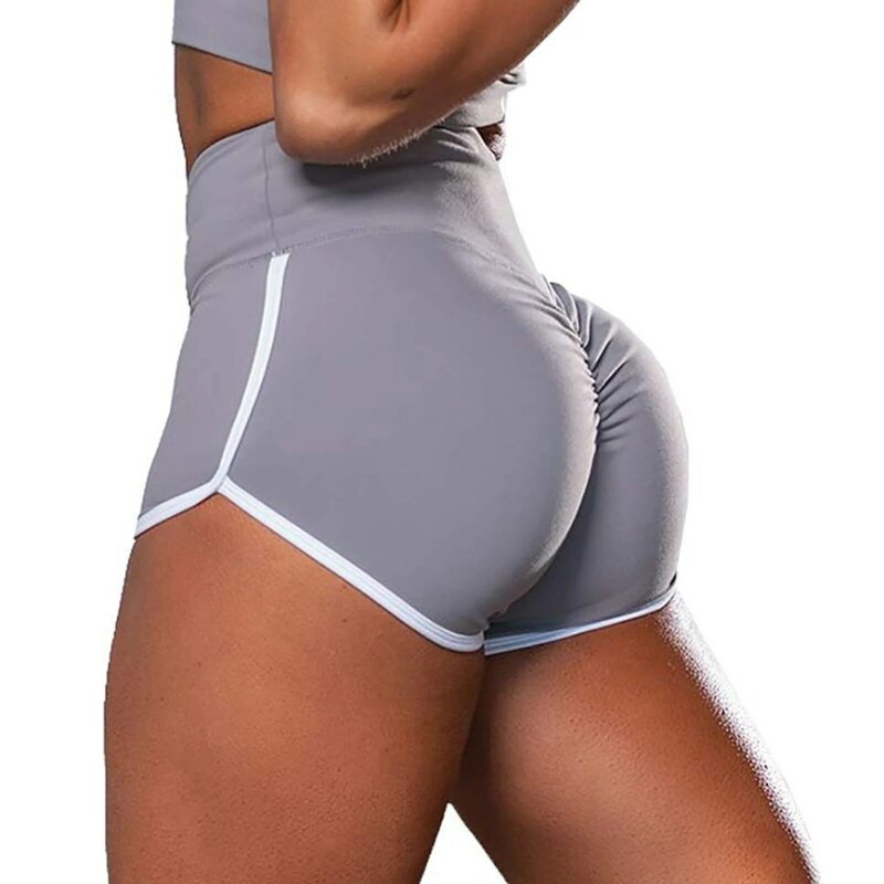 Pantalones cortos de Yoga para mujer, Shorts elásticos de cintura alta para Realce de glúteos, ejercicio al aire libre, gimnasio y Fitness