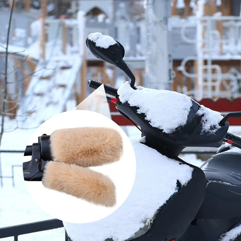 Juste de levier de frein de vélo confortable et douce en peluche, couverture de poignée de vélo, protection non ald, housses de guidon de vélo pour temps froid