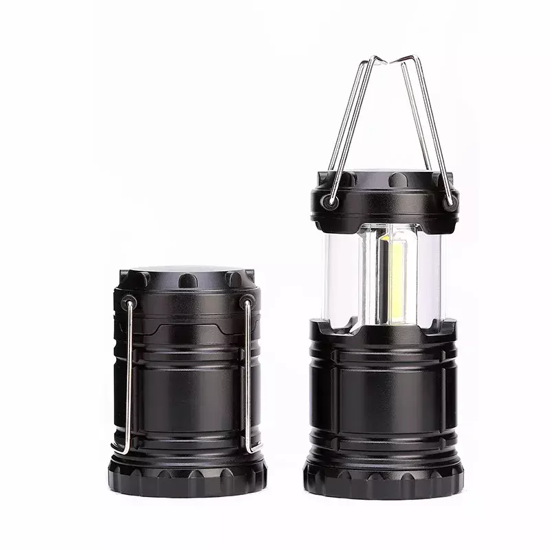 Mini 3 * COB lampa namiotowa LED przenośna latarnia teleskopowa lampa kempingowa wodoodporna lampa awaryjna zasilana 3 * AAA lampa do pracy