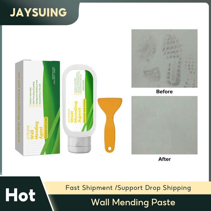 Wall Mending Paste Wall Repairing Ointment Grout Beautiful Paint Nail Hole Quick-Drying Agent with Scraper Wall Restore Cream