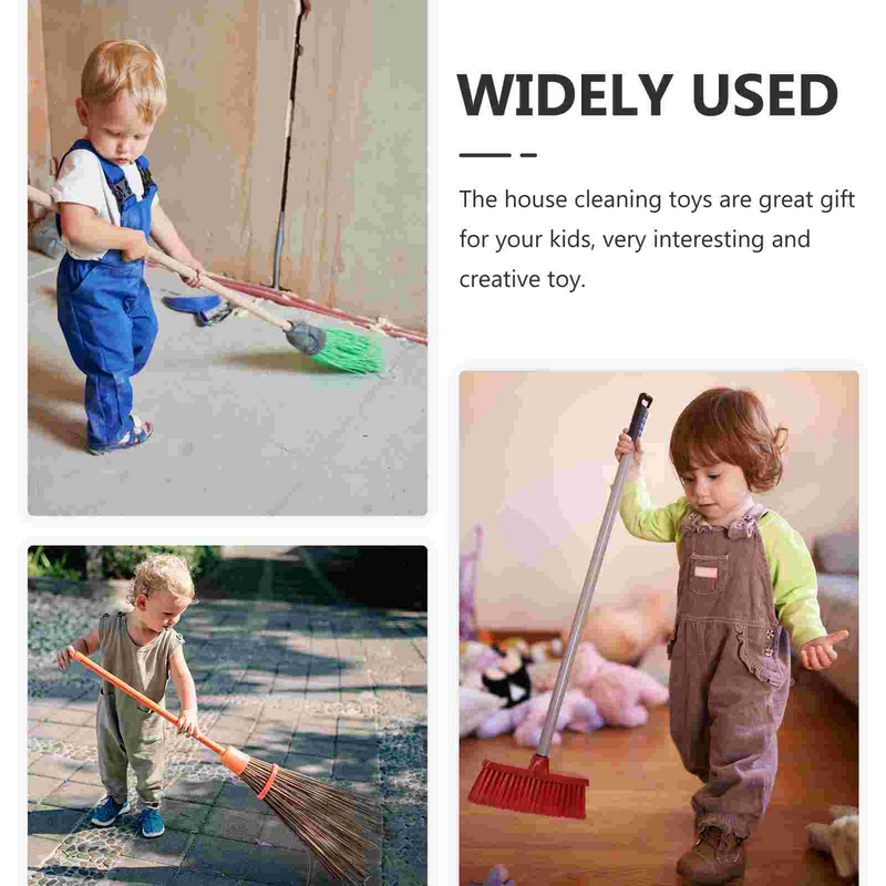 Children Simulation Cleaning Tools Mini Broom Mop Dustpan Set Kindergarten Pretend Play Sweeping Kids Toys Educational Toy