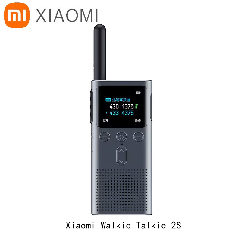 XIAOMI-walkie-talkie 2S, intercomunicador de seguridad para exteriores, pantalla a Color de 1,77 pulgadas, 4W de potencia, modo Dual en espera, 5km de distancia de llamada, IP54, 120 horas