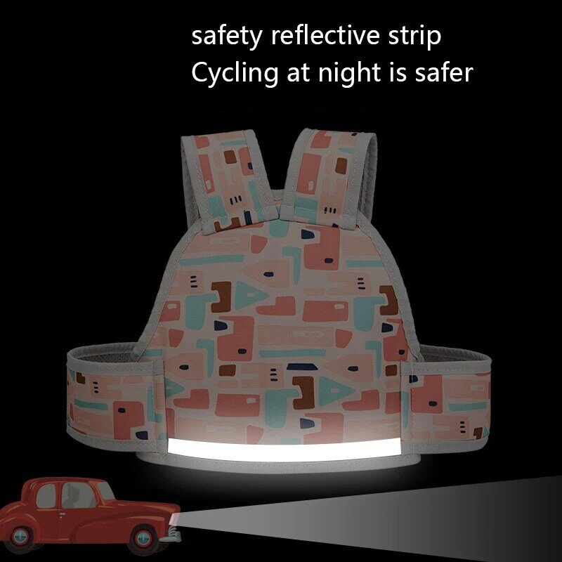 Arnés de cinturón de seguridad de alta resistencia para motocicleta y bicicleta para niños, es ajustable, cinturón de seguridad, Protector trasero reflectante Ve