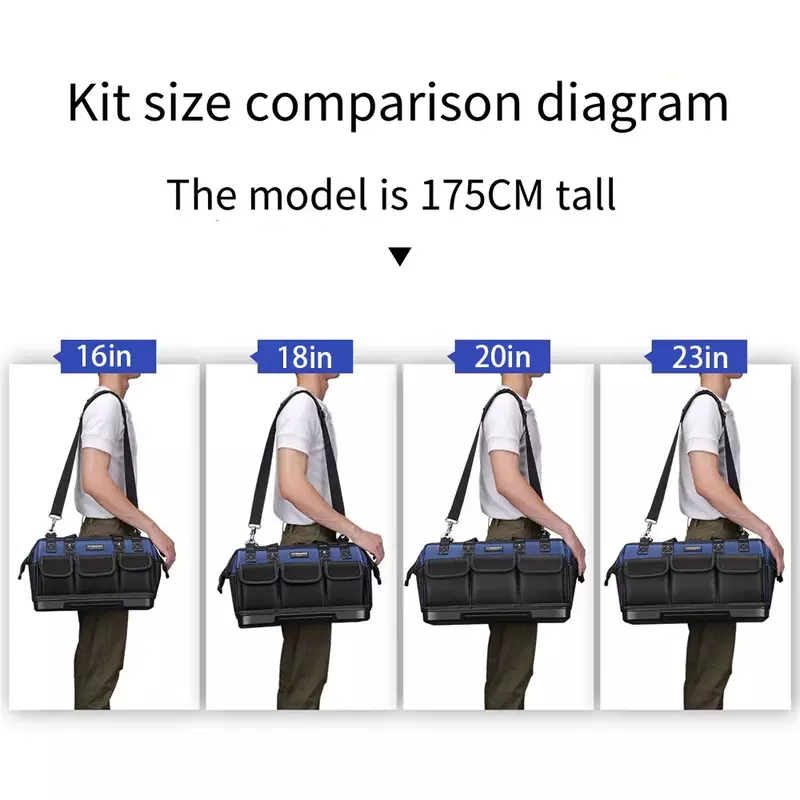 Large Multi-Function with Multi Pockets Organizer Waterproof Anti-Fall Tool Tote Storage Bag Heavy Duty Tool Pouch Bag 2024 New