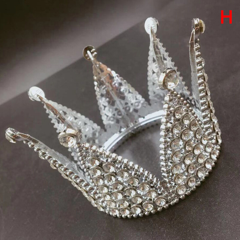 Crown Cake Topper Crystal Children Hair Ornaments for Wedding Birthday Baby Crown Lovely Design Cute AN88