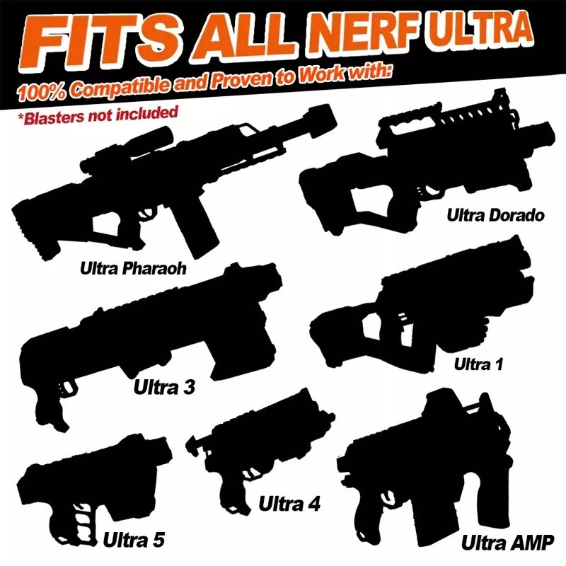 Balas negras para pistolas de juguete Nerf Ultra, paquete de recarga, lo último en dardos, juego de chorro de francotirador, solo Compatible con Ultra Blaster, nuevo