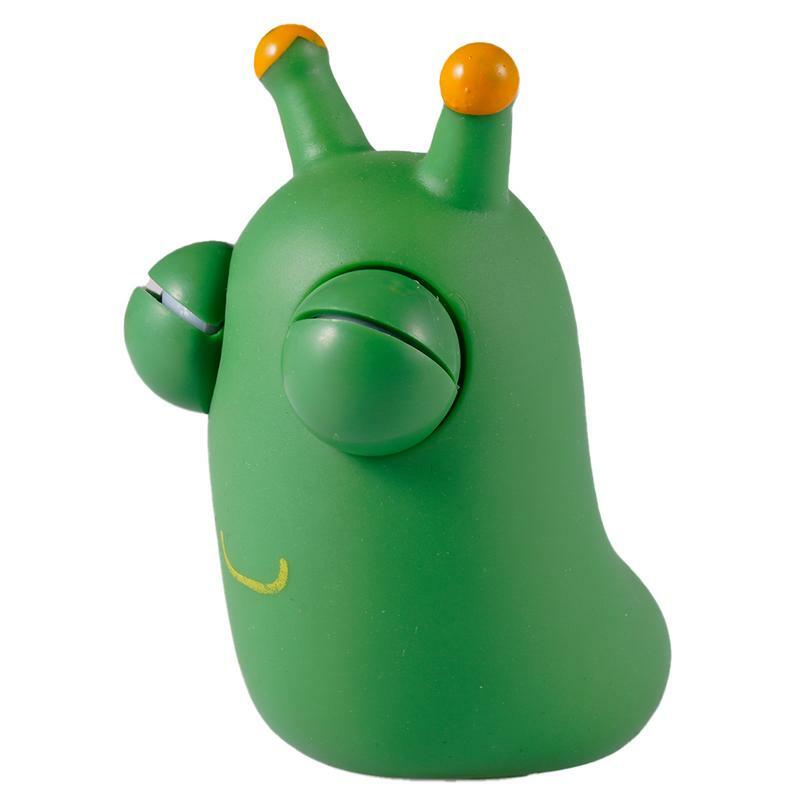 Mainan Remas bola mata lucu mainan cubit ulat mata hijau anak-anak dewasa penghilang stres mainan Fidget spinner kreatif