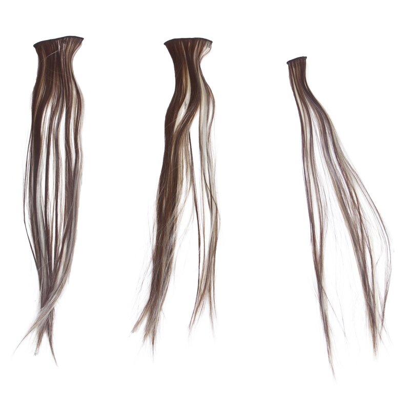 Extensions de cheveux humains à clipser pour femmes, brun camel, brun doré, 70g, 20 pouces, 7 pièces