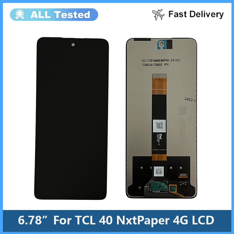 TCL 40 NxtPaper 4G LCD Display Touch Screen Digitizer Assembly Sensor, original testado, 6,78"