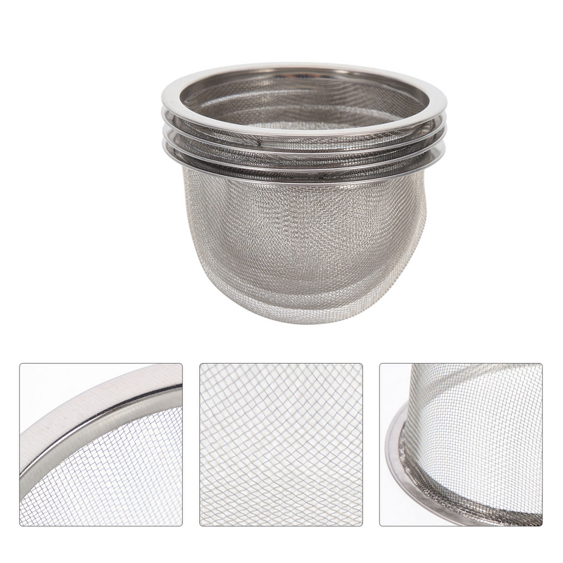 4pcs Teapot Strainer Replacement Infuser Strainers Stainless Steel Filters Leakers Metal Insert Home Residue Coffee Mesh Kettle