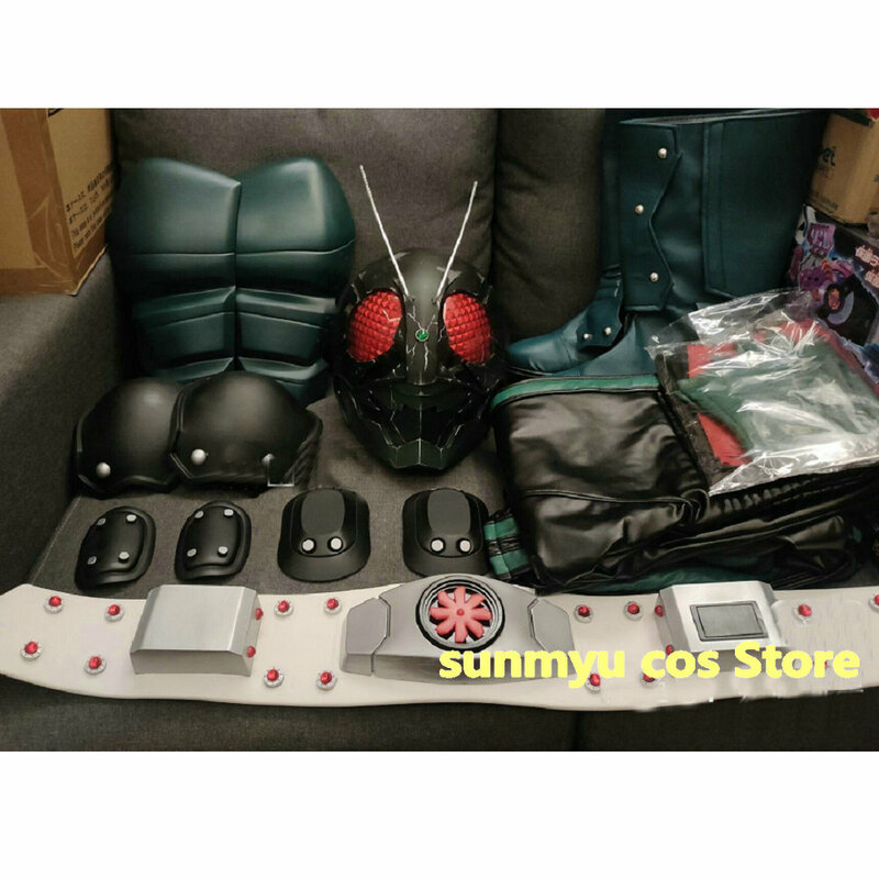 Костюм для косплея Kamen Rider, полный комплект, костюм + шлем + броня + ремень + ботинки Kamen rider 1 go, первый реквизит, полный комплект