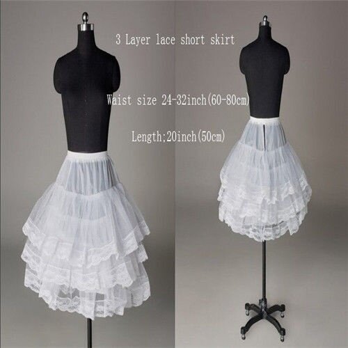 9 Style White A-Line/Hoop/Hoopless/Short Crinoline Petticoat/Underskirt Wedding