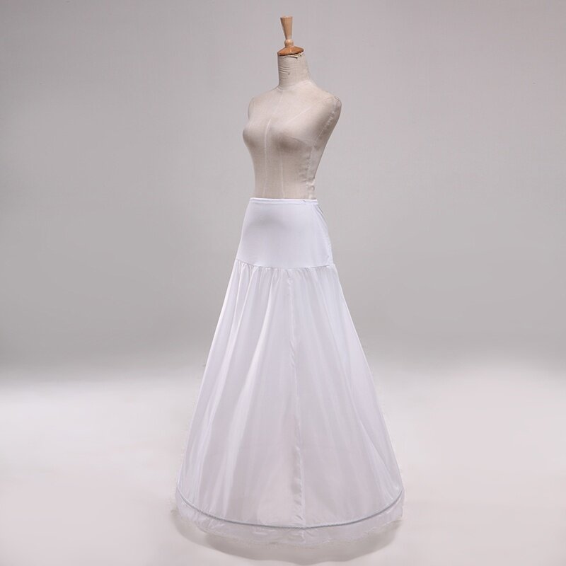 Novidade saia de noiva com 1 argola cintura alta, vestido de casamento linha a, roupa de baixo para noiva, comprimento de 110cm(43.4 ")